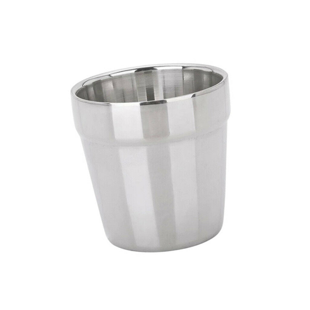 10 x double-walled stainless steel mug insulated mug drinking cup 180ml cup