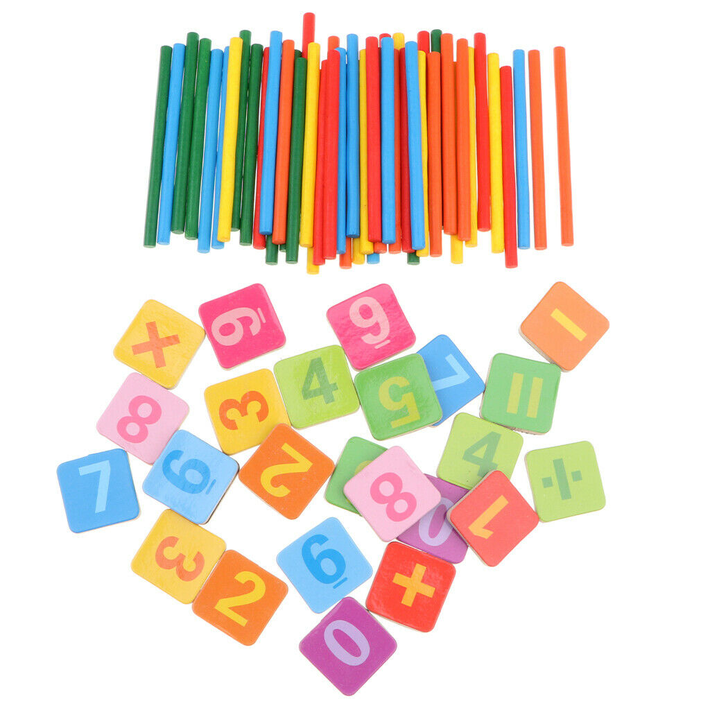 Counting Sticks w/ Number Cards & Box Preschool Educational Toys for Kids