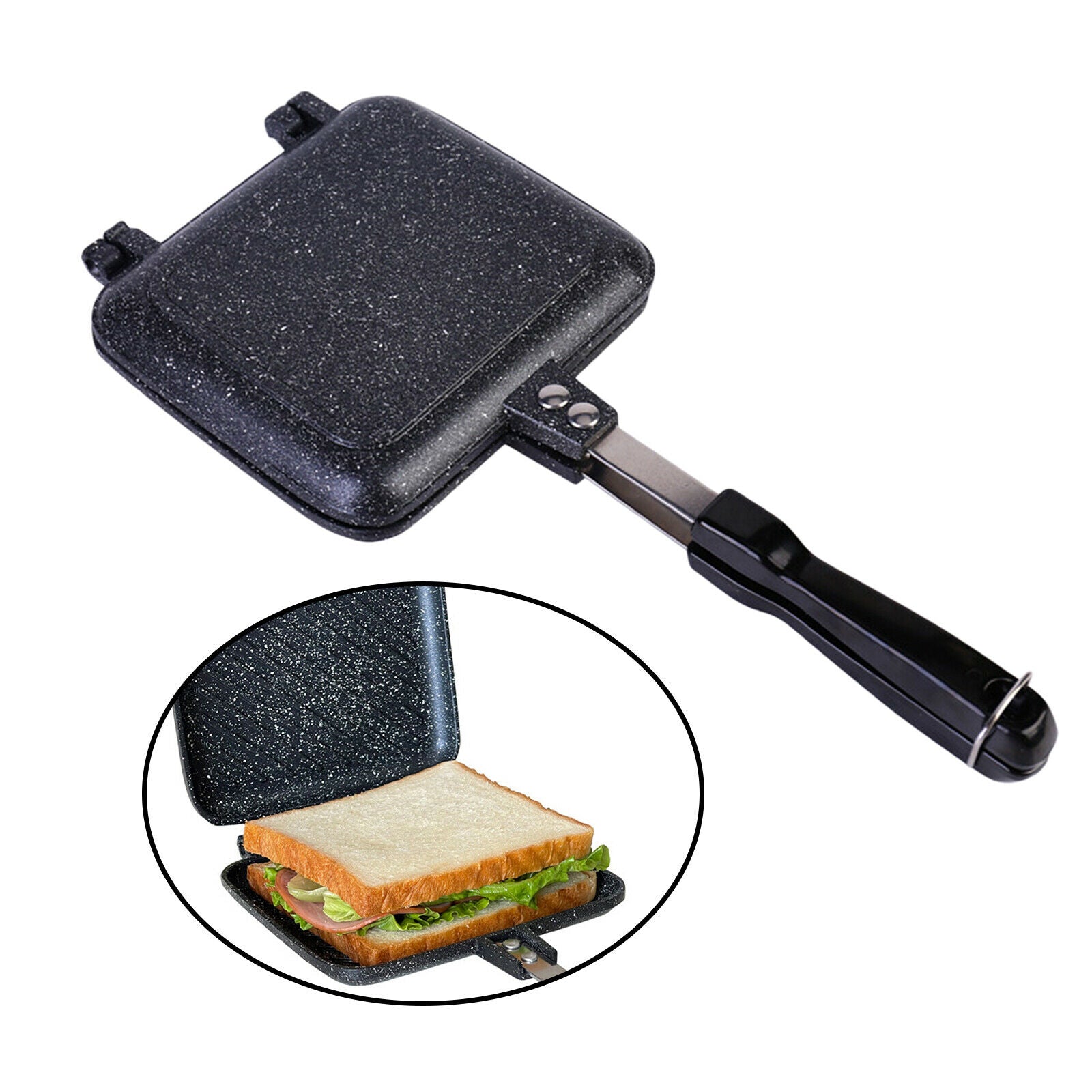 Gas Aluminum Sandwich Maker Bread Machine Waffle Oven Grill Frying Pan