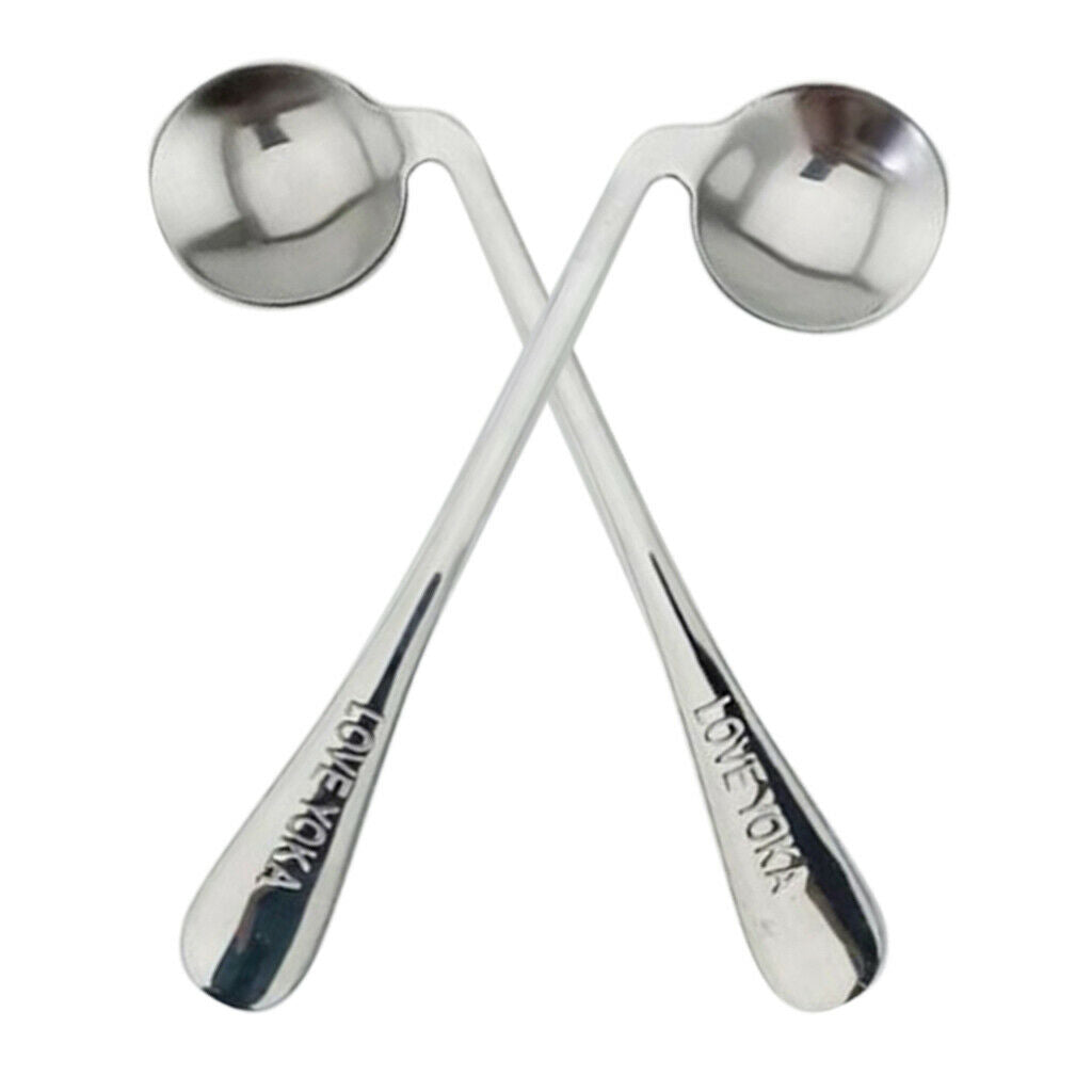 Set of 2 Feeding Angled Spoons Set Elderly Easy-to-Grip Cutlery Utensils