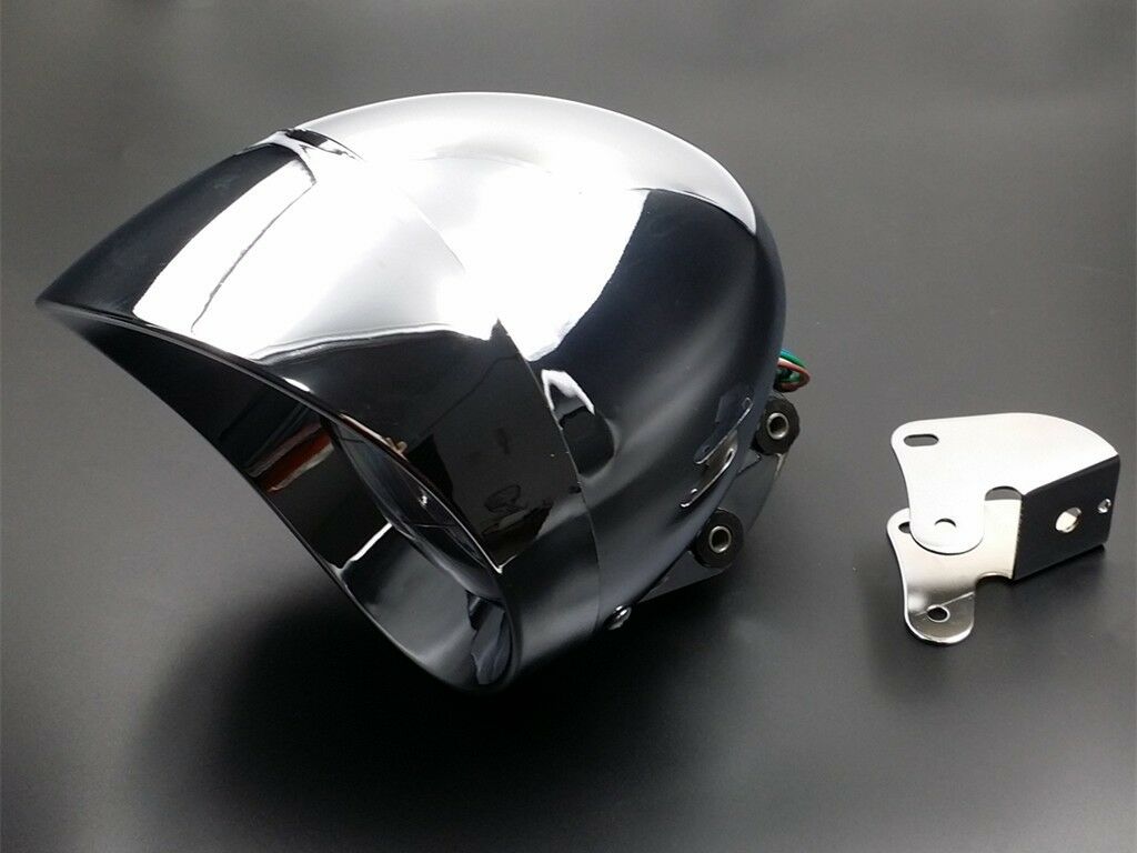 Motorbike Low/High Beam Headlight Bullet Light Bracket Cruiser Chopper Touring
