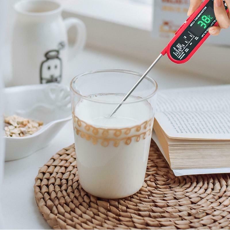Kitchen Digital Thermometer with Foldable Long Probe Remote Range Cooking Food