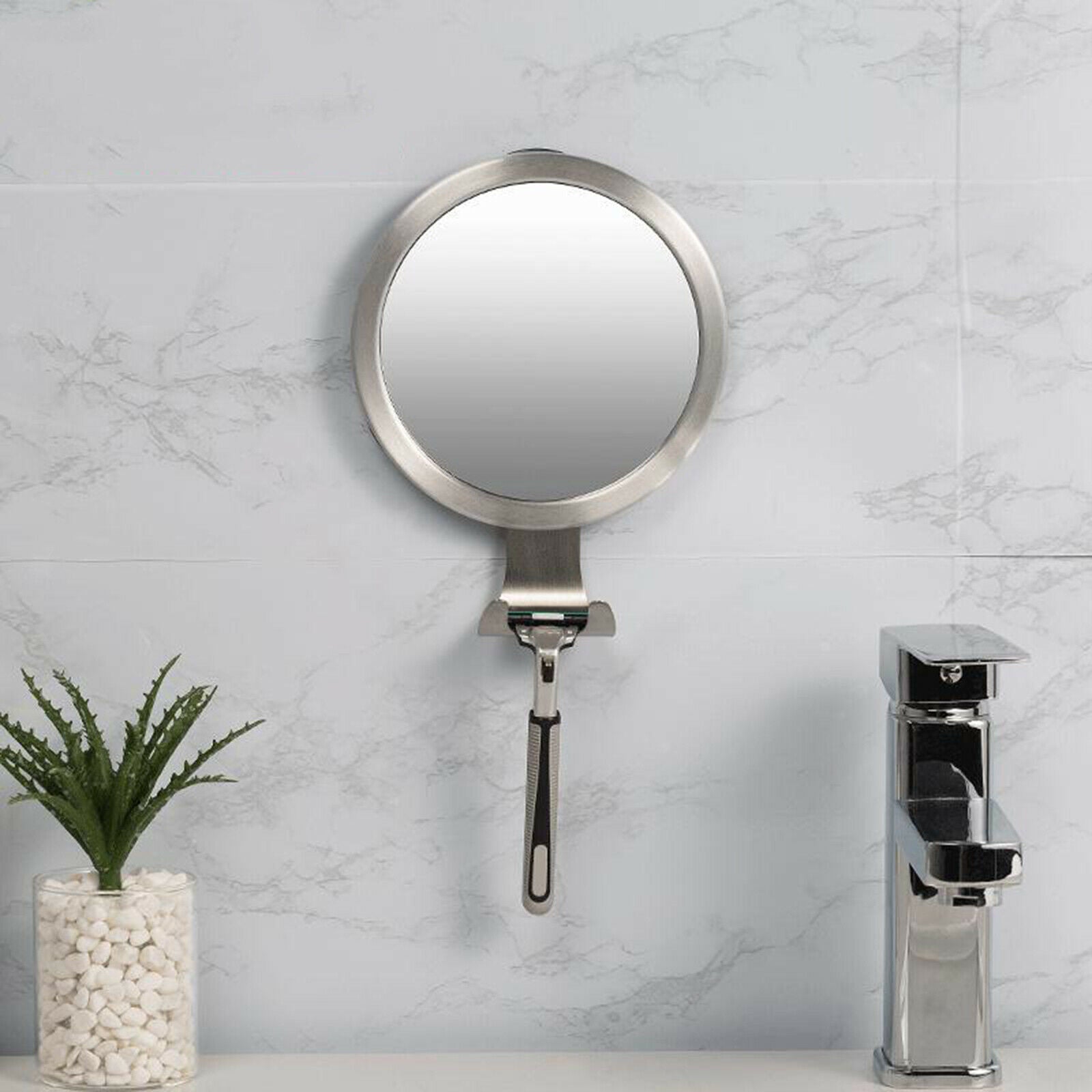 Fogless Shower Mirror with  Hook for Shaving, Suction Cup
