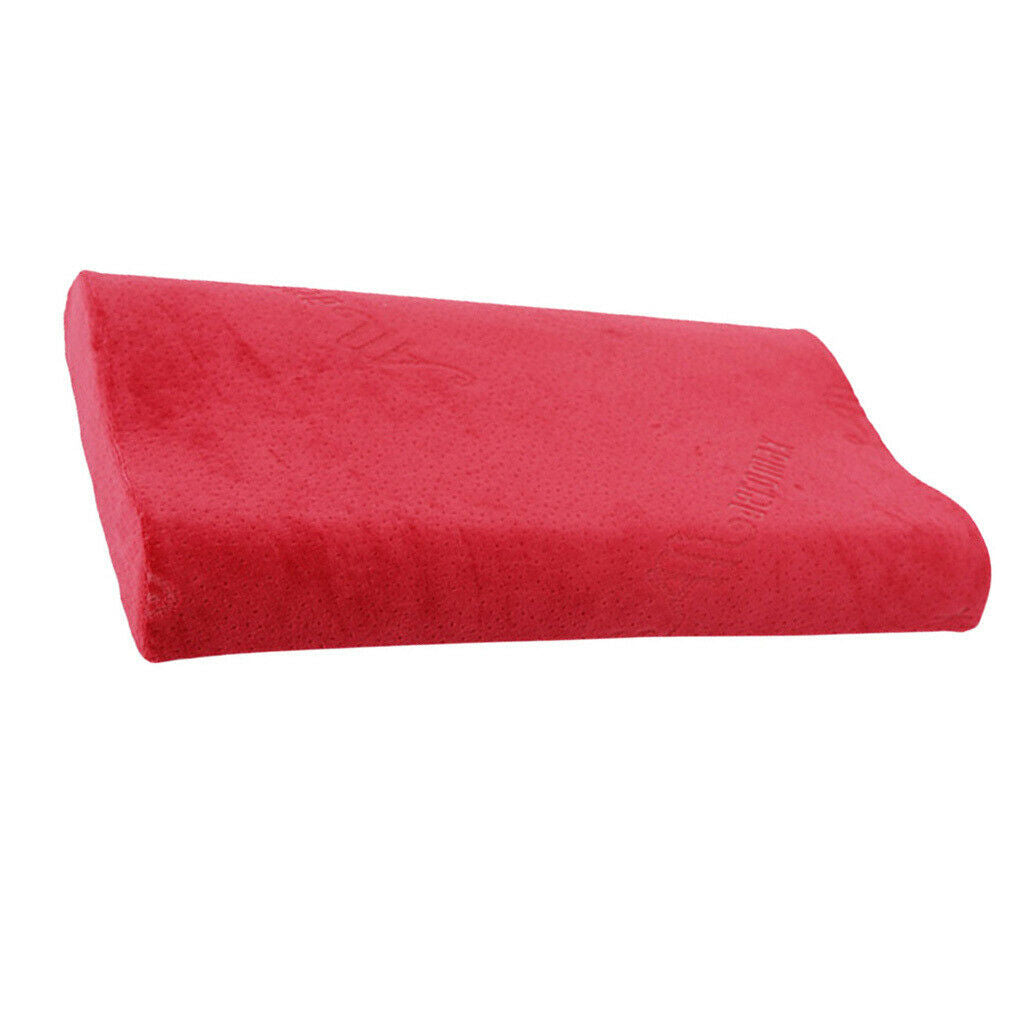 Memory Foam Sleeping Pillow Cushion for Teenager Neck Back Pain Red