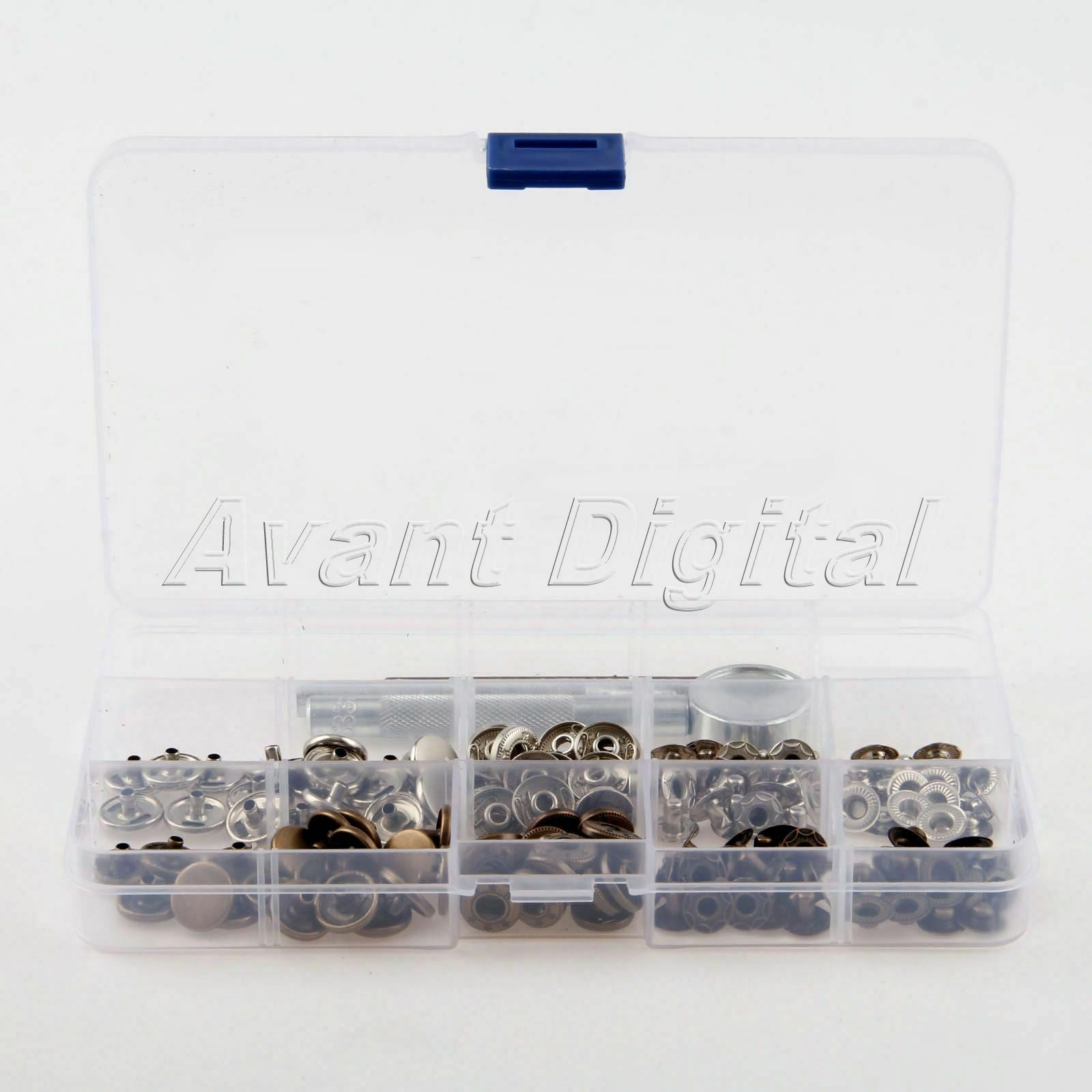 40Set 12mm Snap Fastener Buttons 633#+4pcs Fixing Tool Press Studs Leather Craft