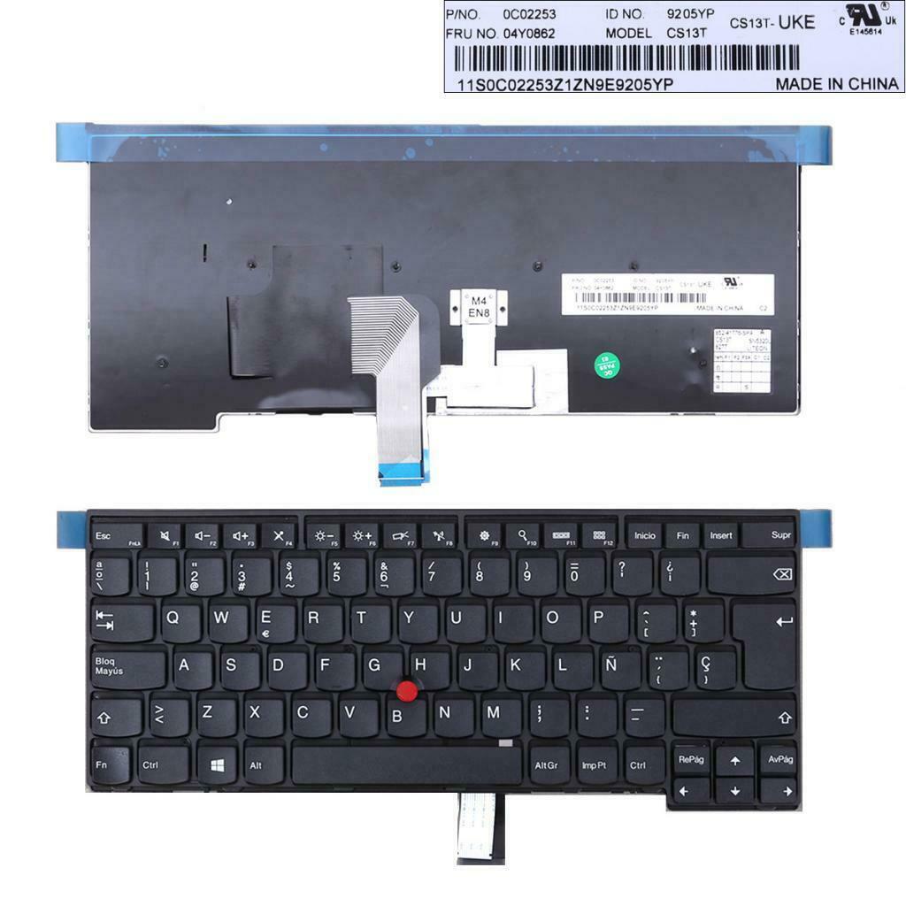 Laptop SP Layout Keyboard Replacement for ThinkPad T440 T440P T450 T450S