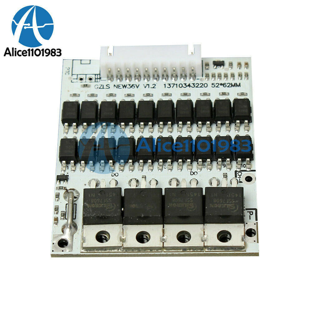 Max 40A Balance Battery Protection Board BMS PCB For 36V 10S 10Packs Li-ion Cell