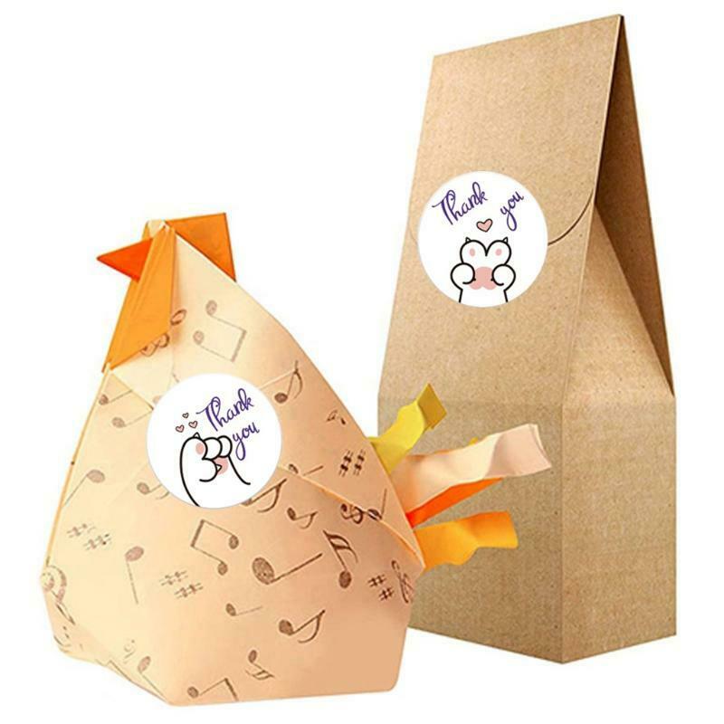 500Pieces Cute Kitten Paw Stickers Roll Cute Label for Gift Box Craft DIY Decro