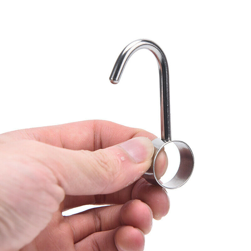1Pc Kitchen Wall Mounted Coat Hooks Movable Stainless Steel Bathroom Ho.l8