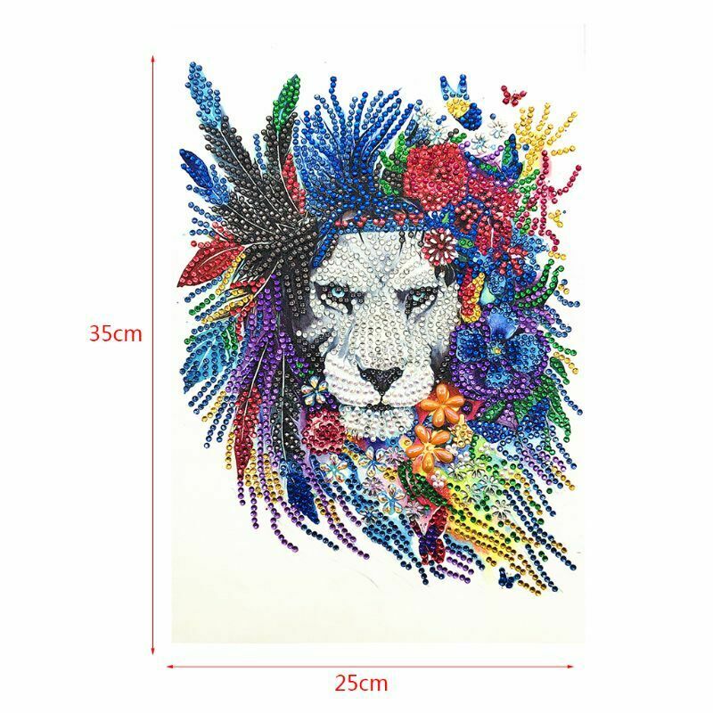 Lion 5D Special Shaped Diamond Painting Embroidery Cross Stitch Craft DIY