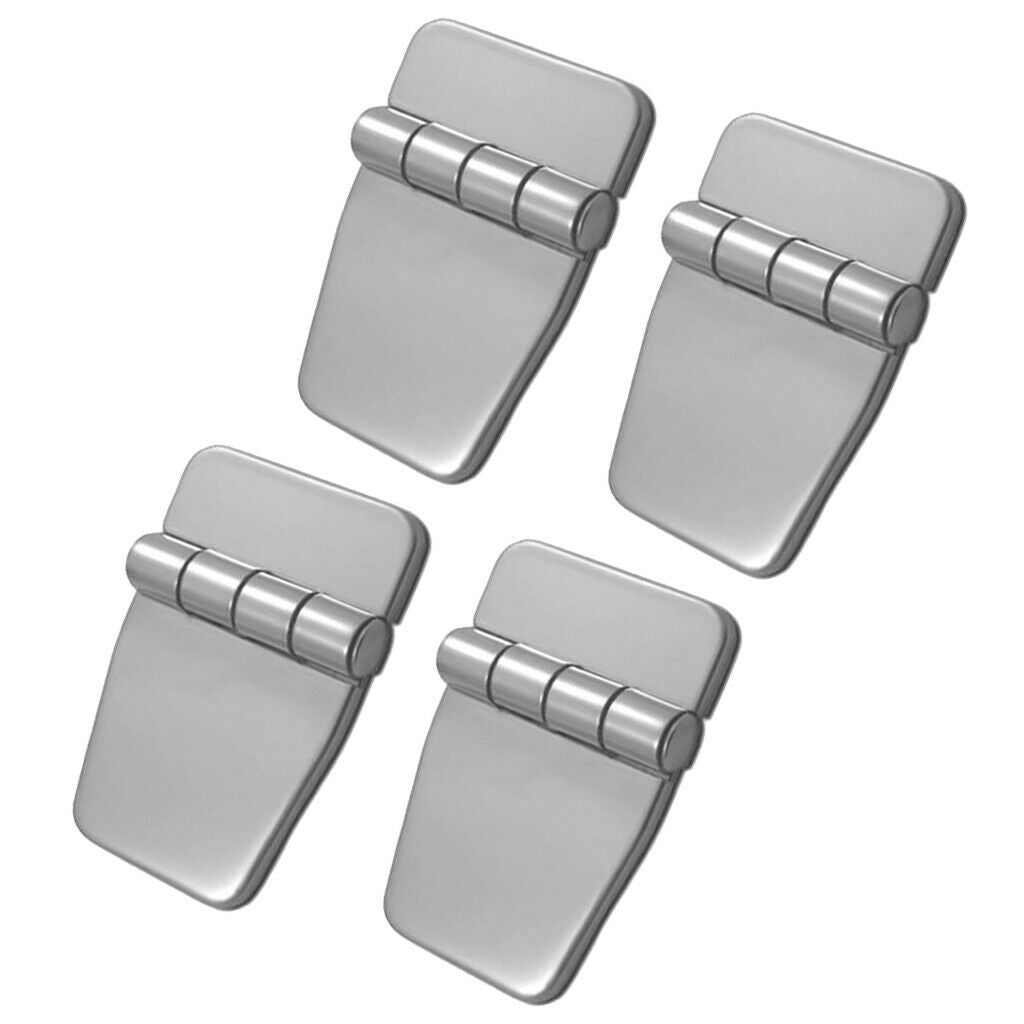 4-Pack Boat Hinges Polished Stainless Steel Folding Door Cabin Hinge Cleats
