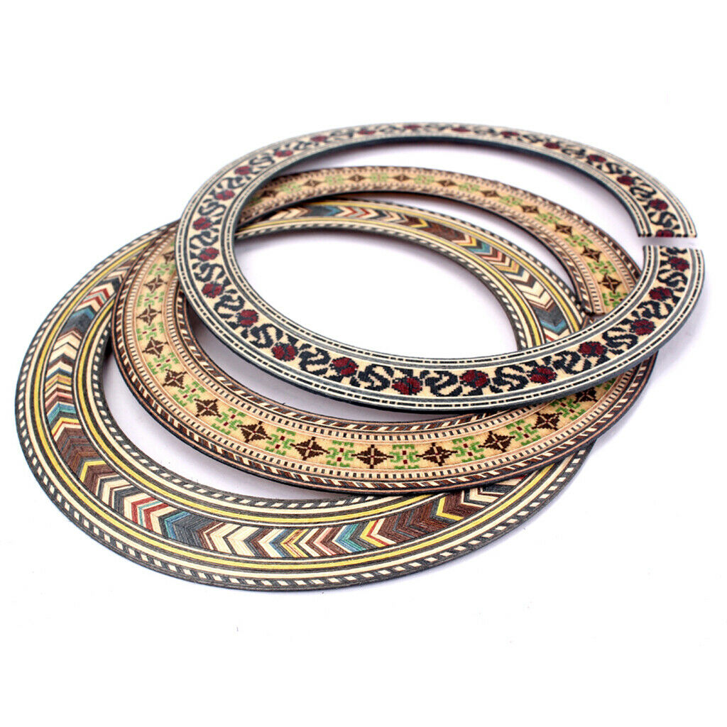 3pcs Rosette Soundhole Inlay for Classical Guitar Parts