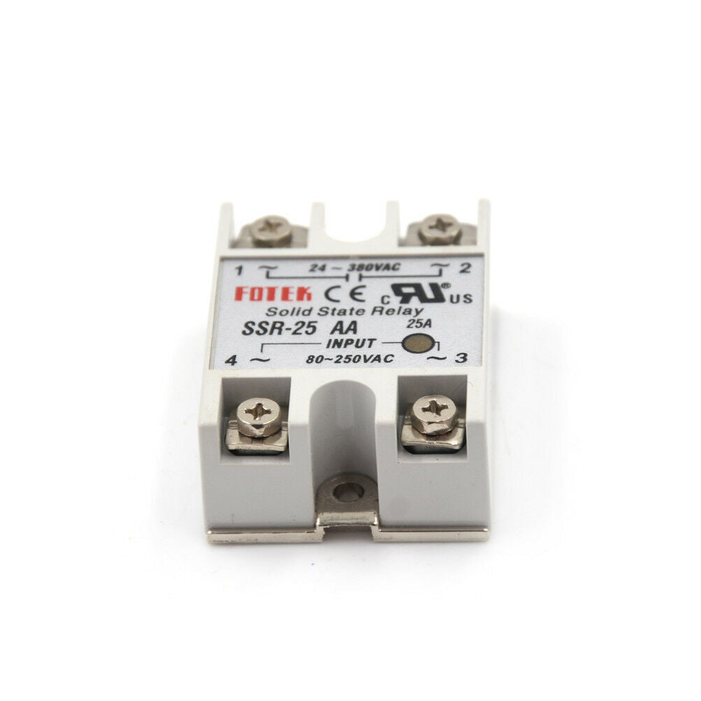 24V-380V 25A SSR-25AA Solid State Relay Module 80-250VAC AC-AC  RGBDAU