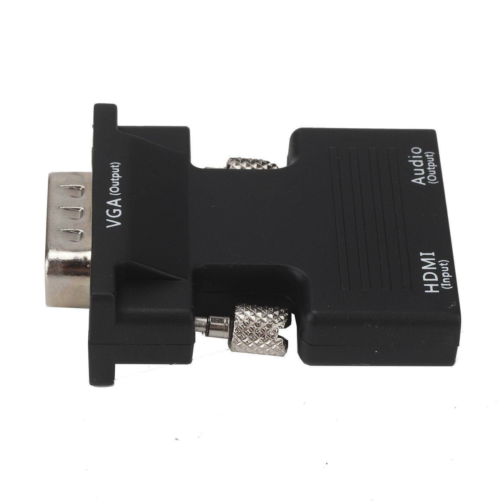 HDMI Female to VGA Male Converter-1080P Signal Output with Audio Adapter Support