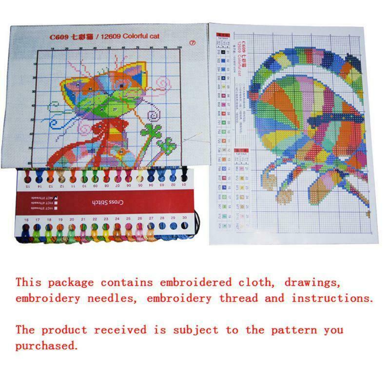 Rabbits DIY Handmade Needlework Counted 14CT Printed Cross Stitch Embroidery Kit