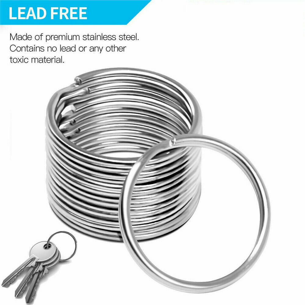 25mm 316 Stainless Steel Key Rings Heavy Duty Split Rings scuba gear 10 pack/Set