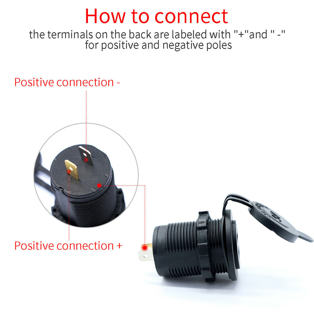 5V 3.4A Dual 2USB Charger Socket Adapter Power Outlet for ipad Car Motorcycle
