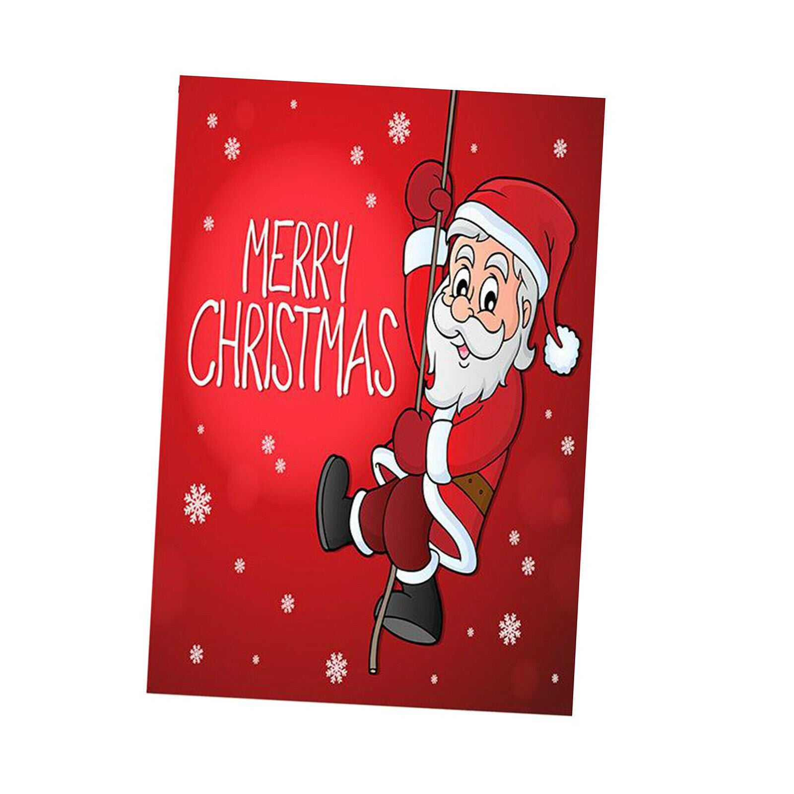 Outside Garden Yard Lawn Banner Flag Christmas Santa Flag Swing Santa