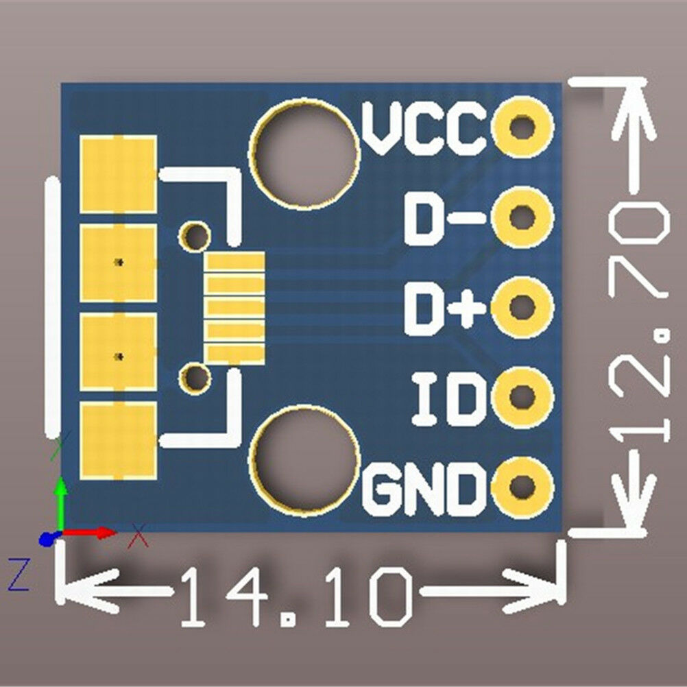 5Pcs Female Micro USB to DIP Adapter Converter 2.54mm PCB Breakout Boar.l8