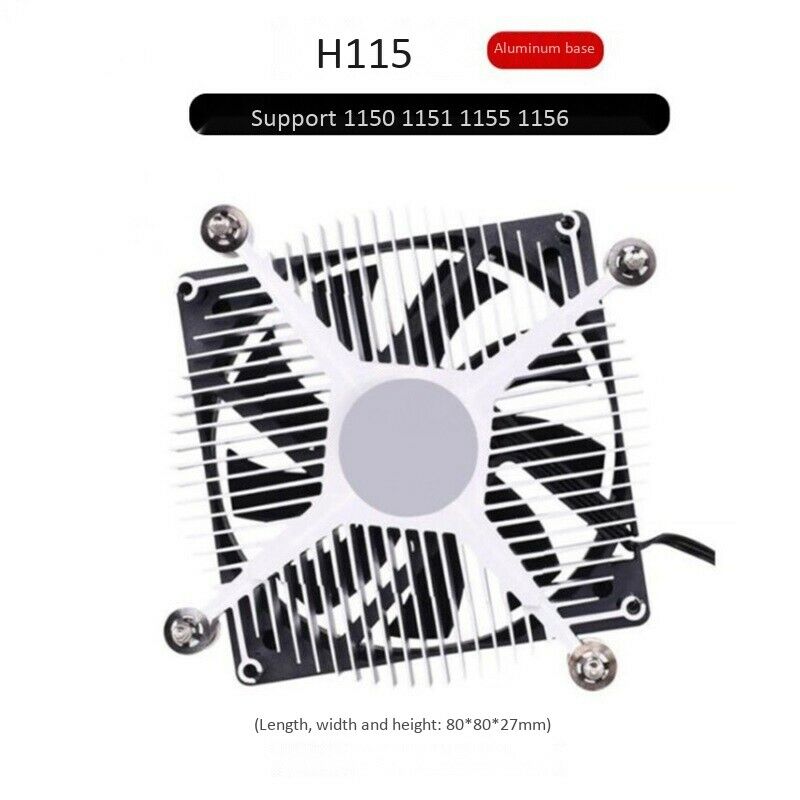 Cooler Master H115 MINI CPU Cooler with Low Noise 80mm Fan for MINI PC Box MotP8