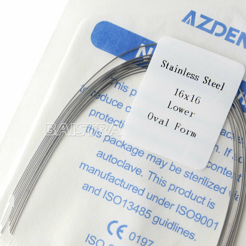 30 X AZDENT Dental Orthodonic Stainless Steel Arch Wire Rectangular 16X16 Lower
