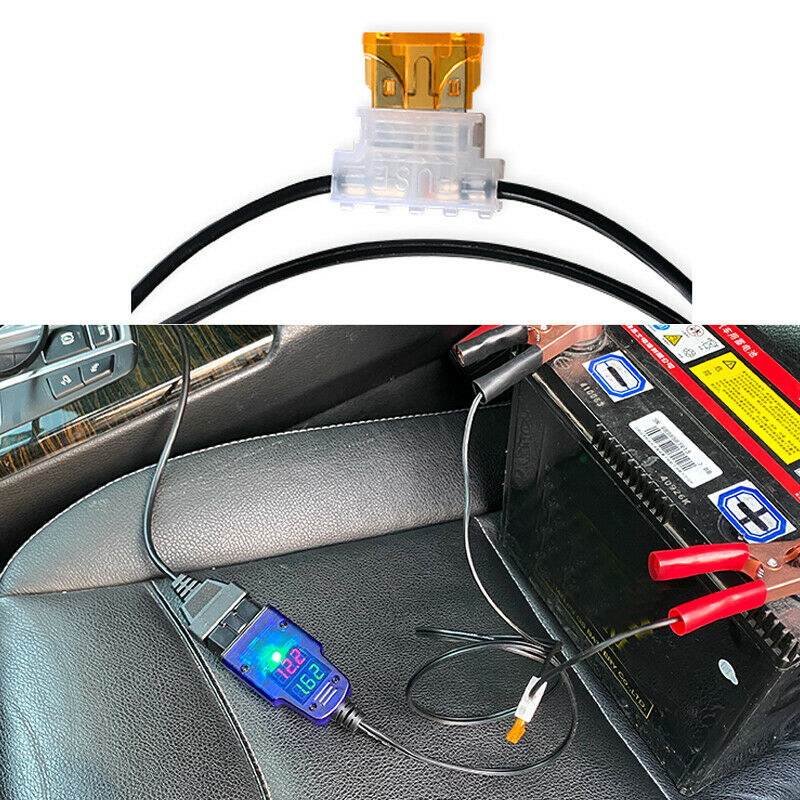 Digital Display 12V Car SUV OBD Battery Replacement Memory Saver OBDII Cable Set