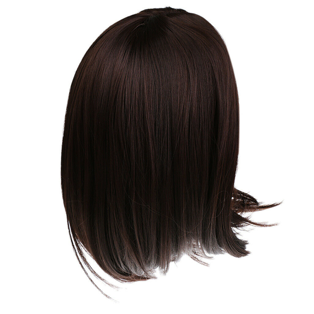 Ladies Short Wig Dark Brown Wig Bob Style Fashion Full Wigs