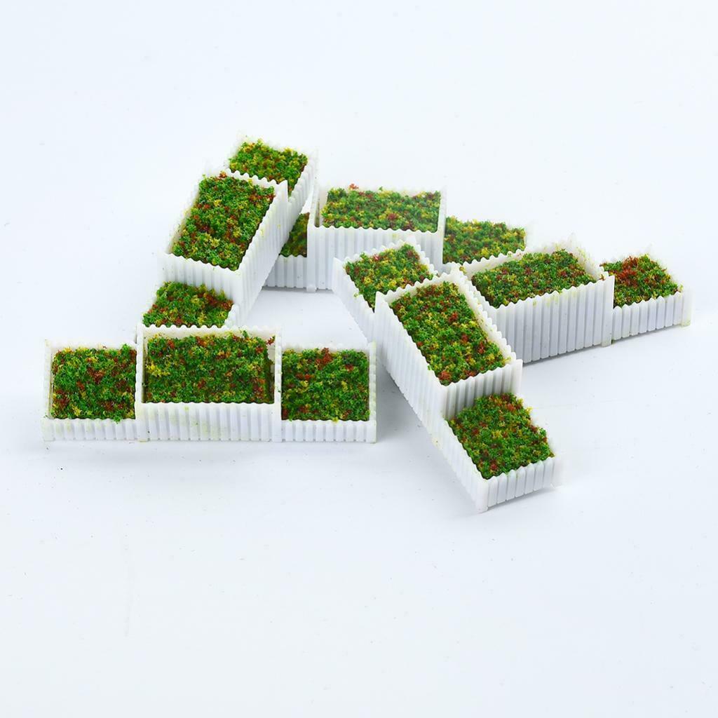 5 Pieces Z 1/200 Flower Beds for Parking Railway Scenery Layout Accessories