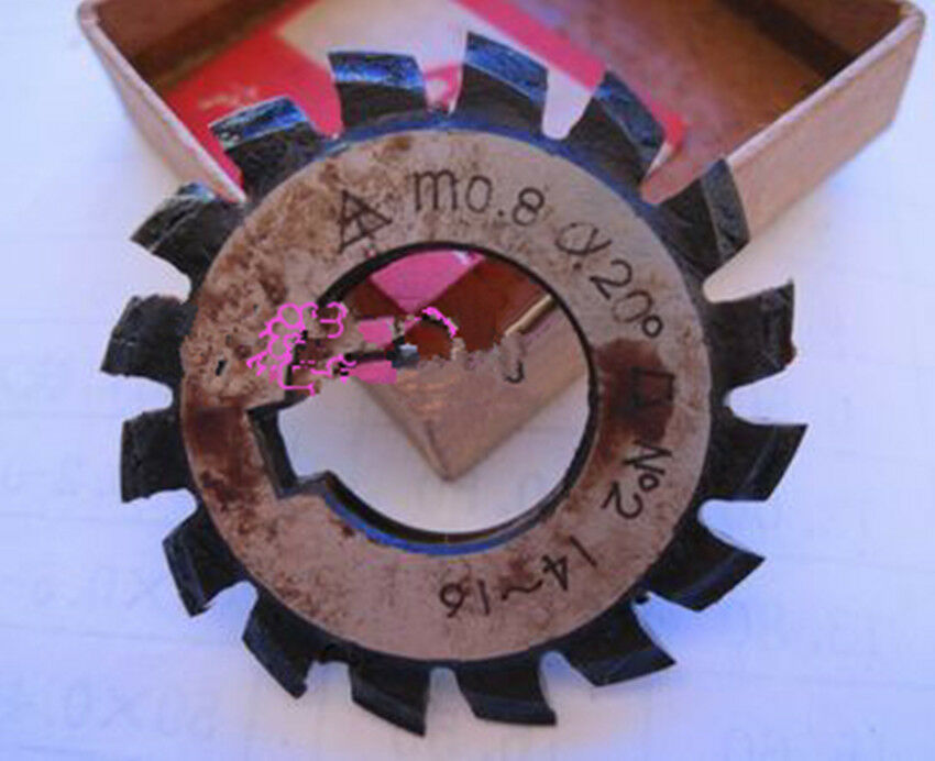 1PC Module 0.8 PA20 Bore16 1#2#3#4#5#6#7#8# Involute Gear Cutters M 0.8