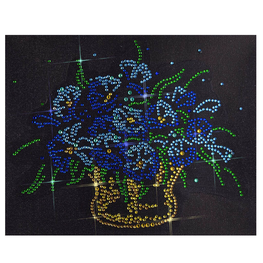 DIY 5D Fluorescent Rhinestone Diamond Painting Kits Flower 30x25cm