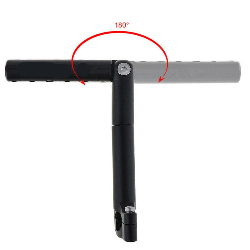 Foldable Aluminium Motorcycle Bikes Handlebar LED Light Extension Bracket Stand