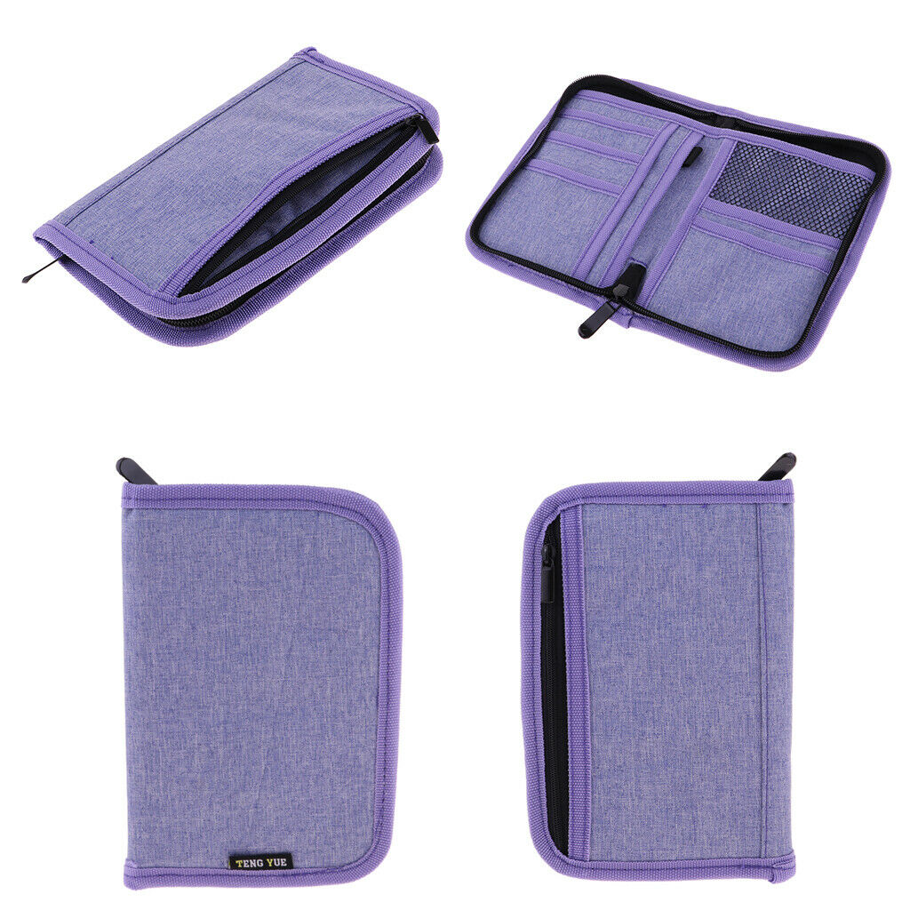 Unisex Travel Passport Holder Wallet Organizer Cover Card Bags  Light Purple