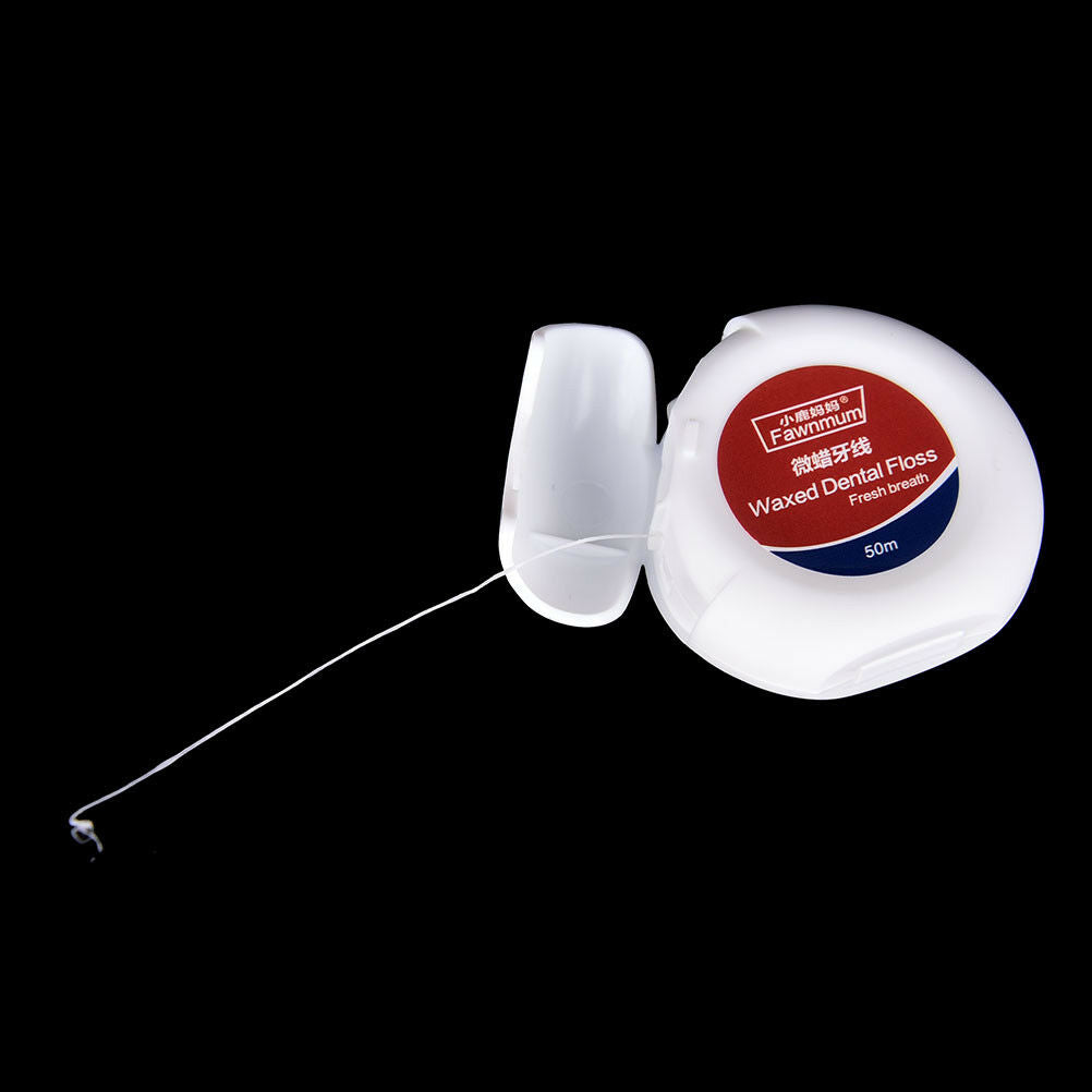 50m Peppermint Micro wax Dental Floss Care Picks Tooth Cleaner Health Supp.l8
