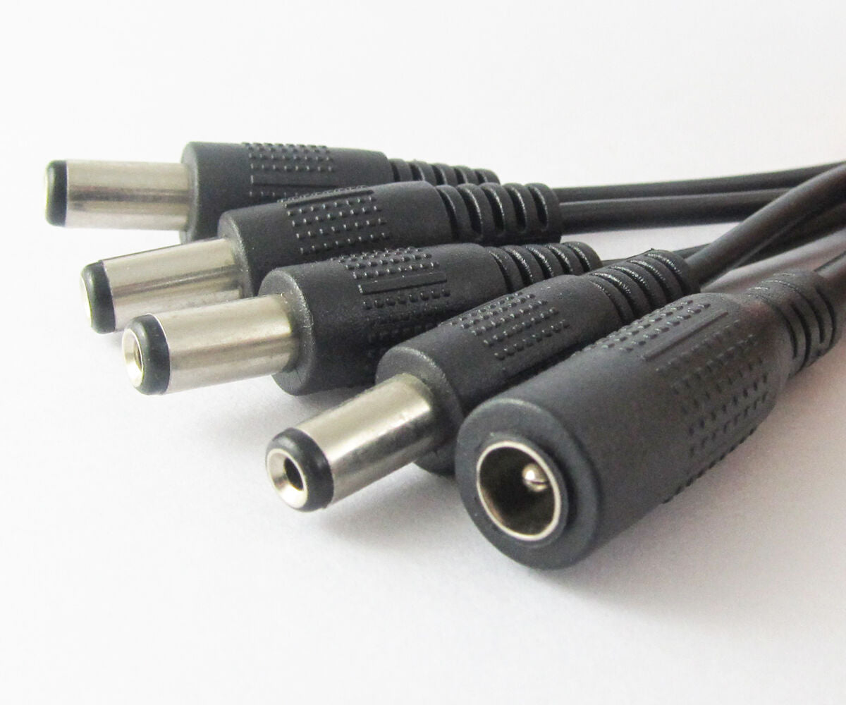 10 sets DC 2.1 x 5.5mm  Female 1 to 4 Male Power Cables for CCTV Camera