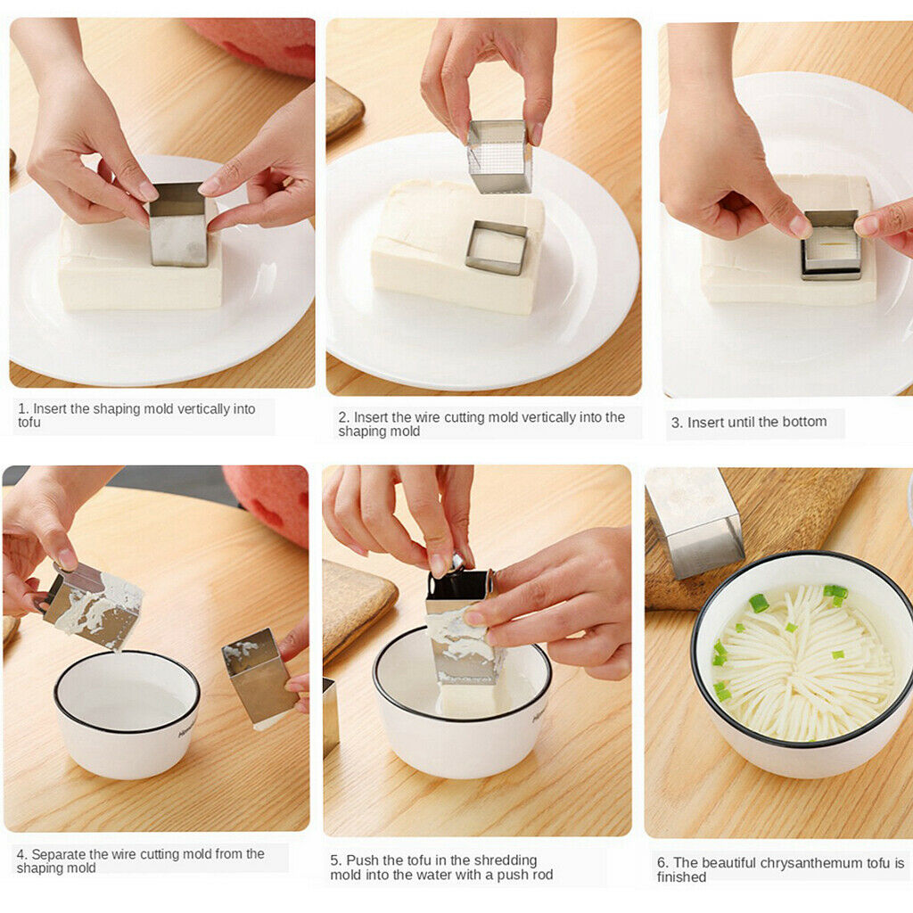 Flower Tofu Cutter Stainless Handy Slicer Shredder Cooking Vegetable Tools