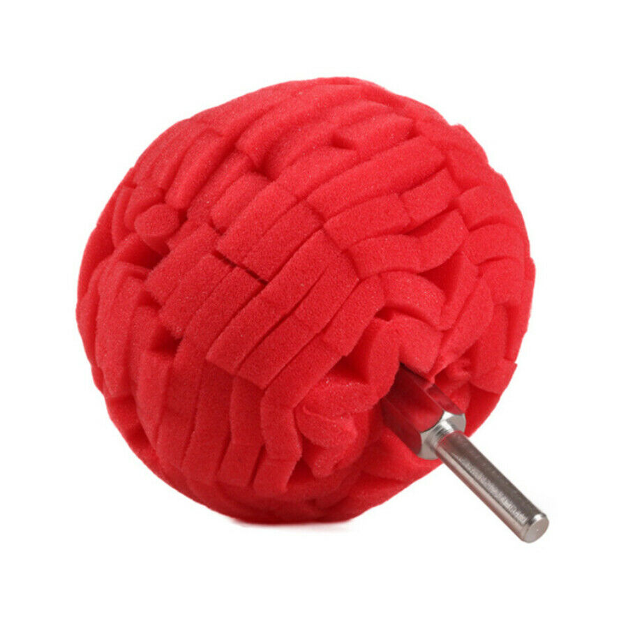 3Pcs Red Soft Polishing Ball Finishing Buffer Polishing Sponge For Car Polishing