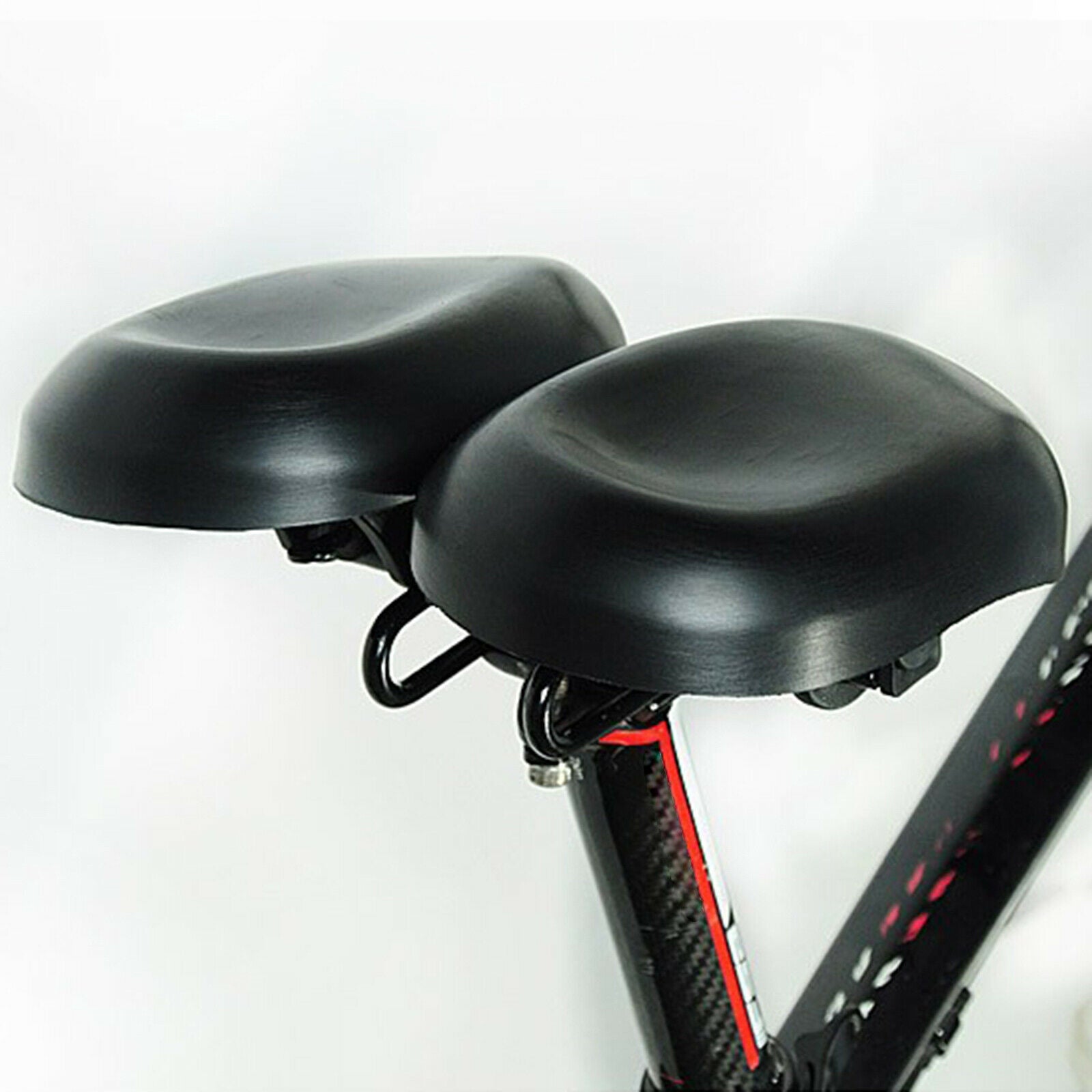 Dual Pad MTB Bike Bicycle Cushion Wide Big Bum Extra Comfort Saddle Seat Pad