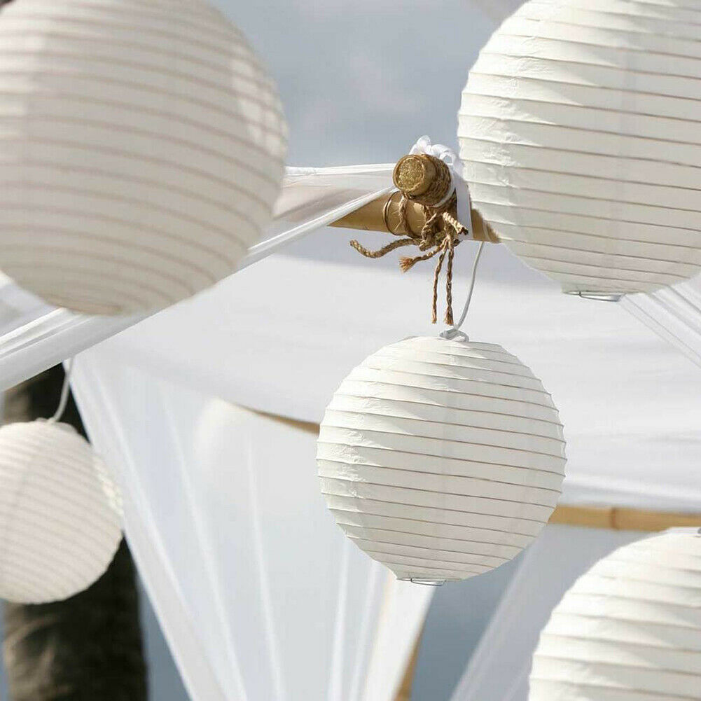 Chinese Paper Lanterns Outdoor Yard Party DIY Lamp Light Shell (20cm 1pc) @
