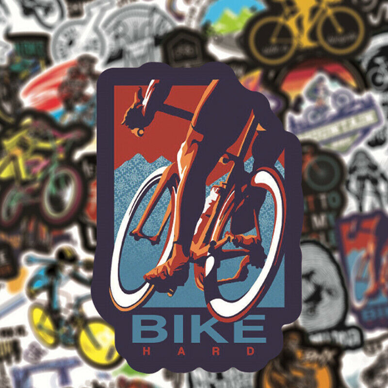 50pcs Mountain Bike Stickers Waterproof DIY Skateboard Laptop MotorcycleW Ac Ad