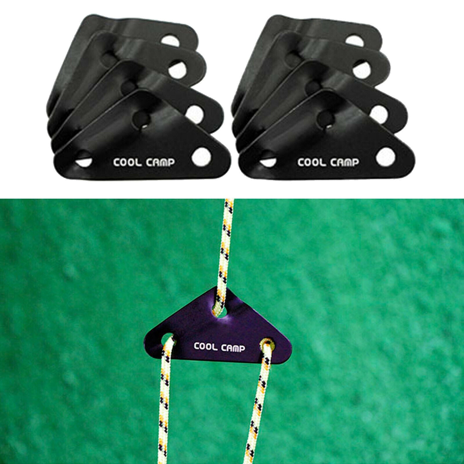 8pcs/set Aluminium Alloy Guy Line Cord Adjusters Tensioner Tent Picnic