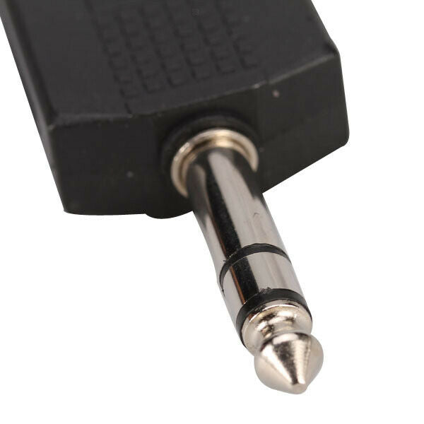 2x Stereo 6.35mm 1/4'' 1 Male Plug To 2 Mono Female Jack Audio Y Splitter