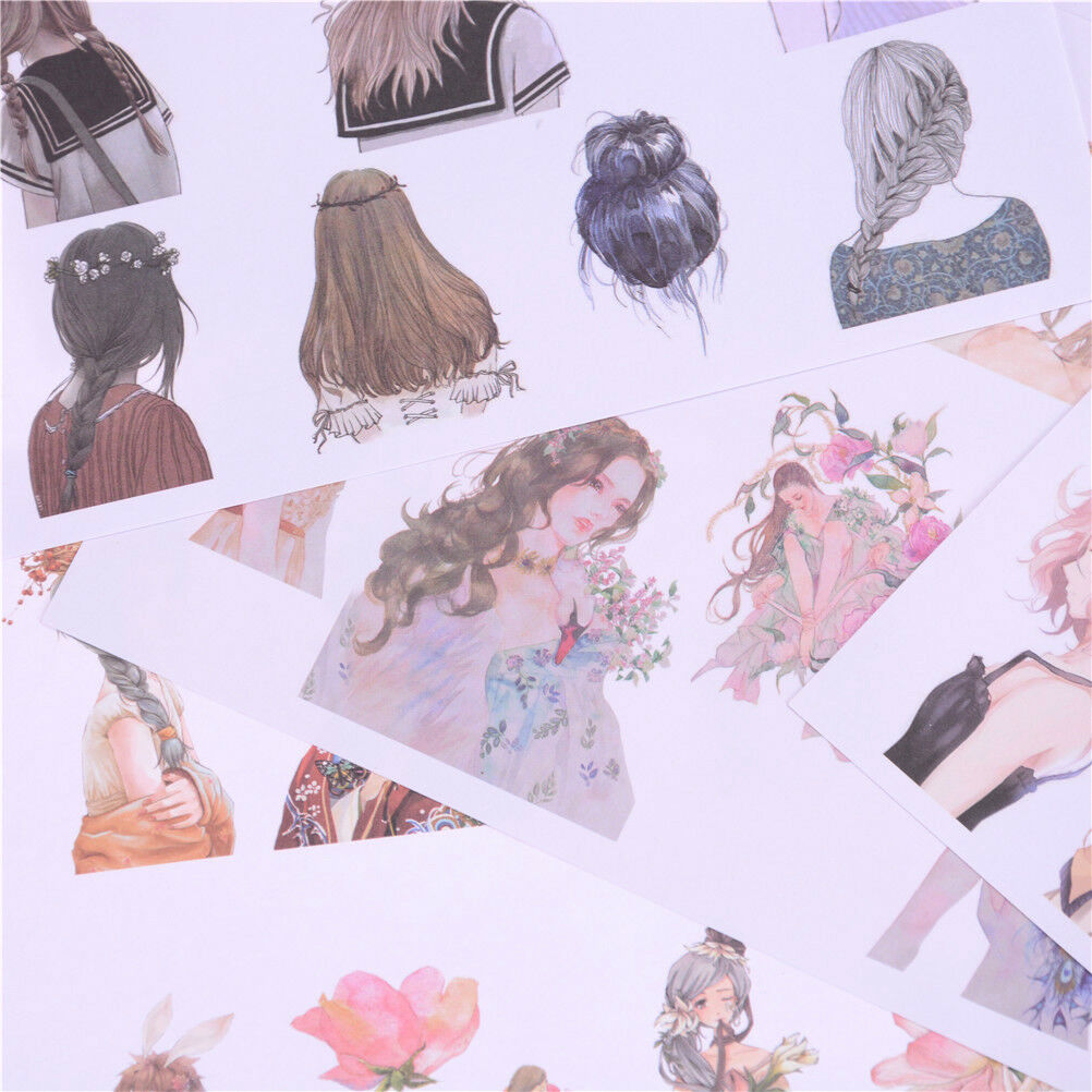 2Sheets Lovely Fashion Girls Diary Scrapbook Decoration DIY Stickers Toys .l8