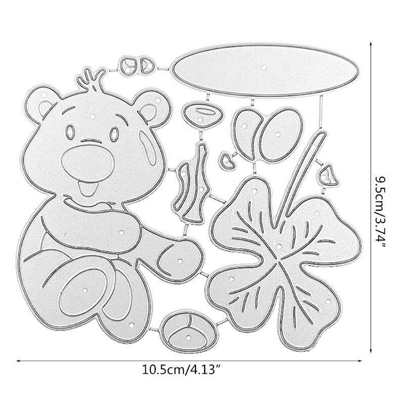 Bear Metal Cutting Dies Stencil Scrapbooking DIY Album Stamp Paper Card Mold Emb