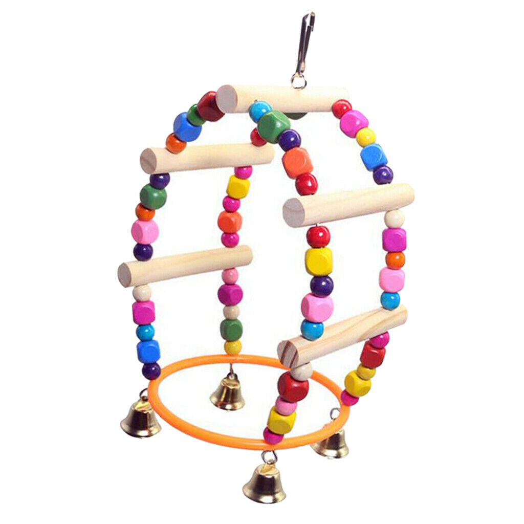 Chew Toys Birds With Hanging Bells Parrot Toys Cage Climbing