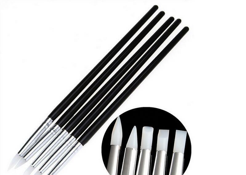 5pcs Silicone Rubber Shapers Polymer Clay Sculpting Modelling Fimo Tools .l8