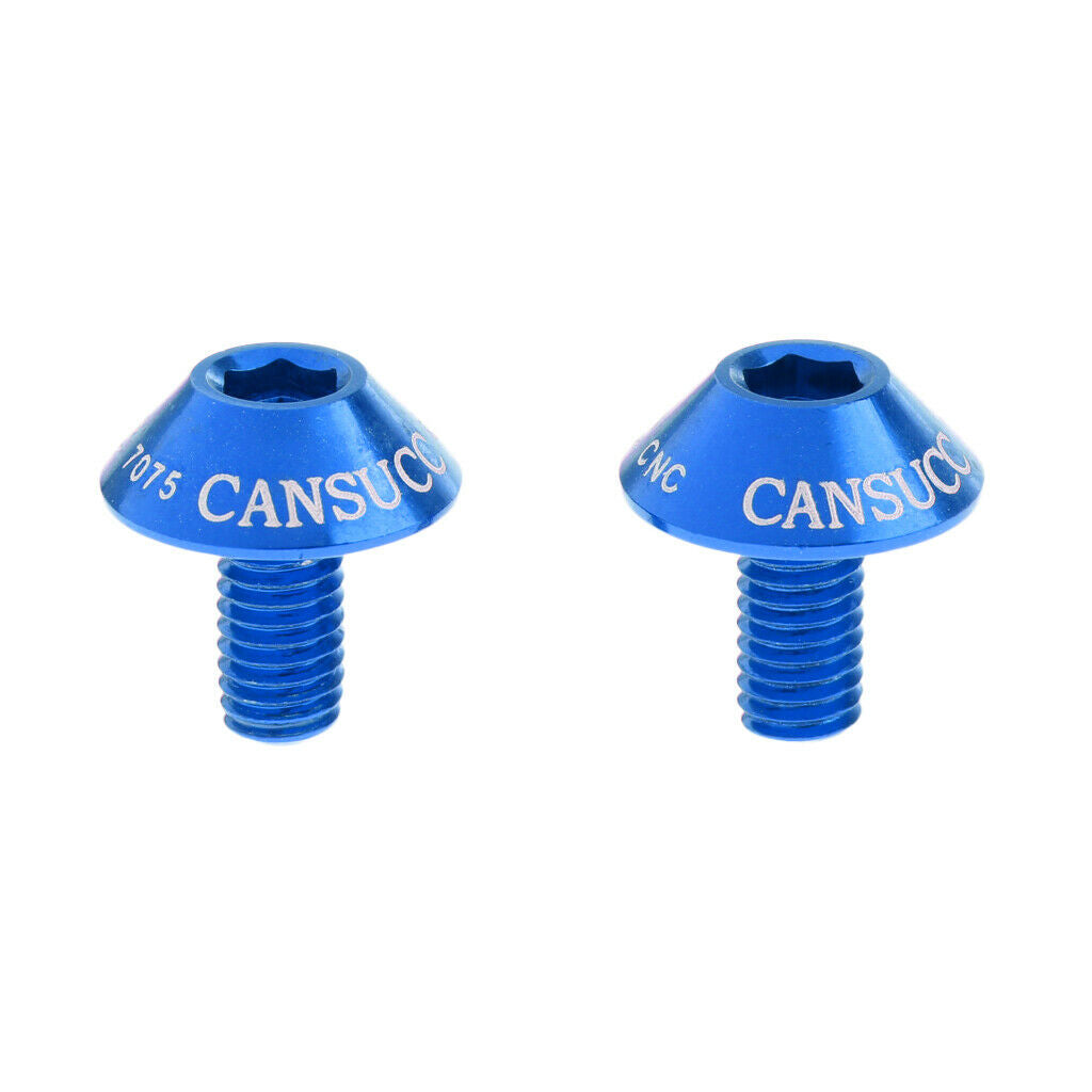 Aluminum Alloy Bike Water Bottle Cage Bolt Holder Socket Screw M5x10mm Blue