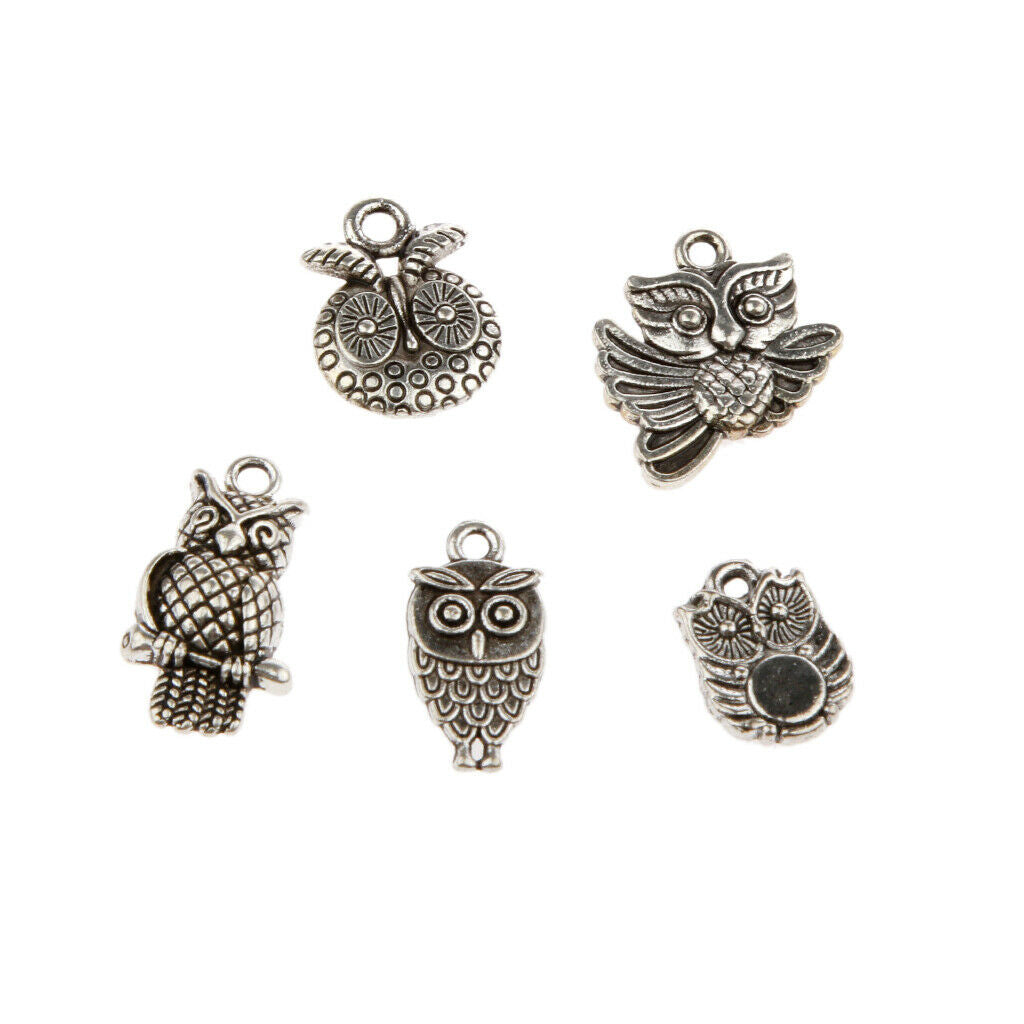 30x Charms Bracelets Necklace Phone Assorted Owl Beading Crafts DIY Supply
