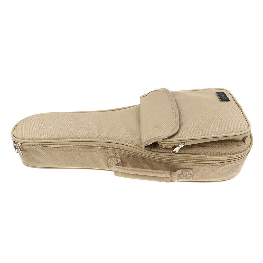 Thicken Adjustable Ukulele Gig Bag Uke Case Padded Carry Bag 21inch Khaki