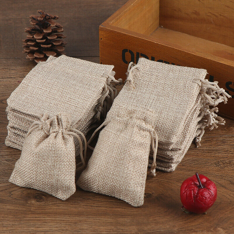50x Bag Bag Jewelry Bag Jute Velours Cord Bag Small DD