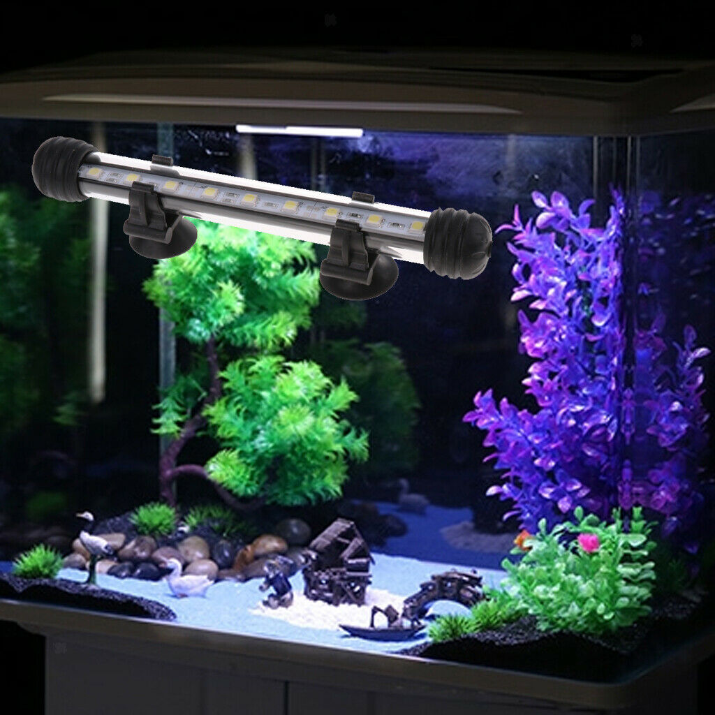 UK Plug LED Waterproof Aquarium Lighting Strip Lamp White Light 18cm
